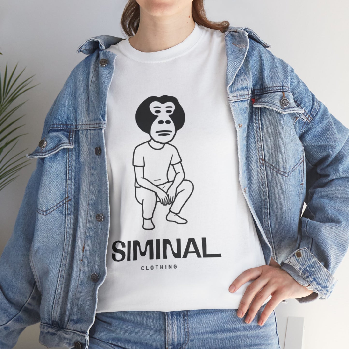Siminal Simon having a squat T-shirt