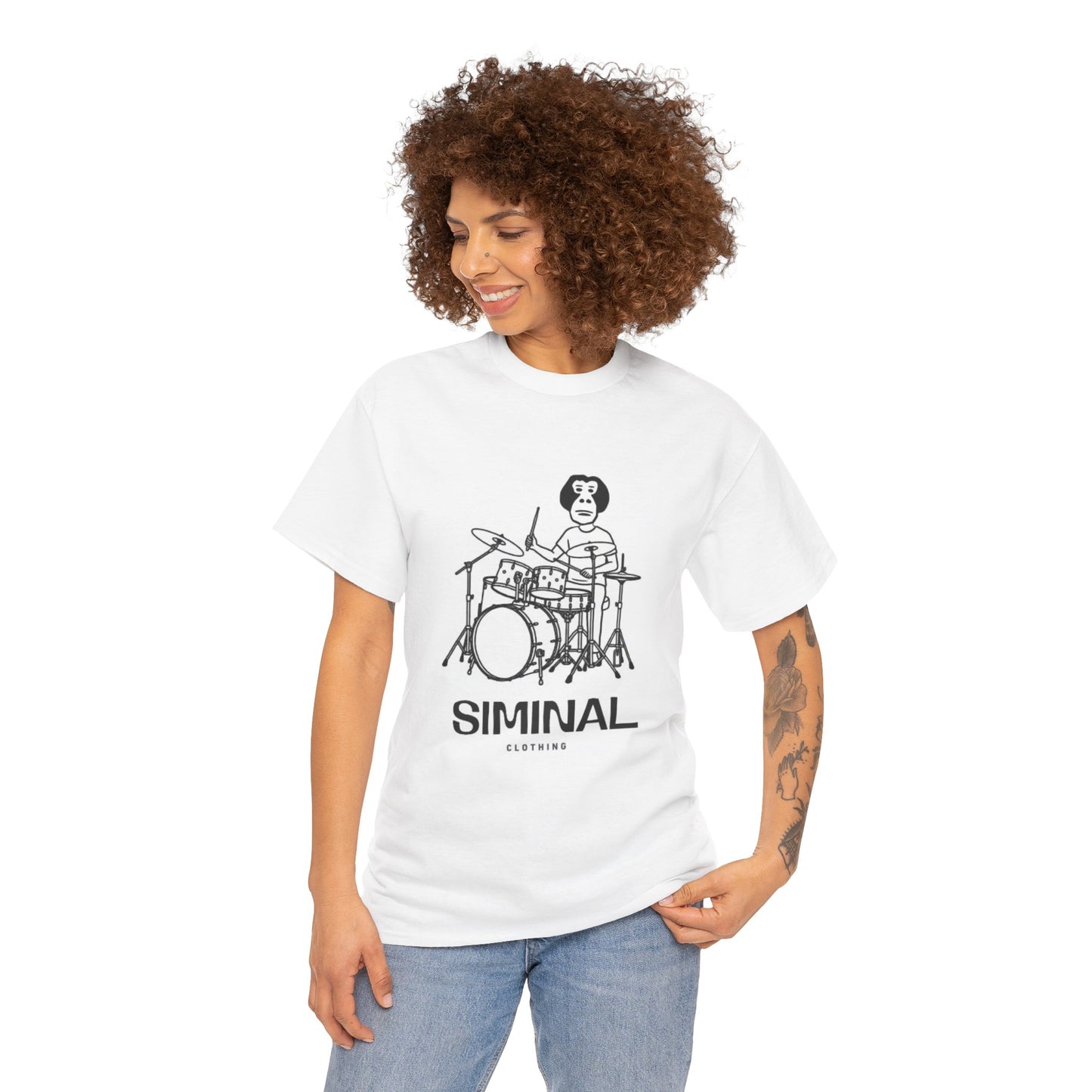 Unisex Siminal Simon the Drummer Heavy Cotton Tee