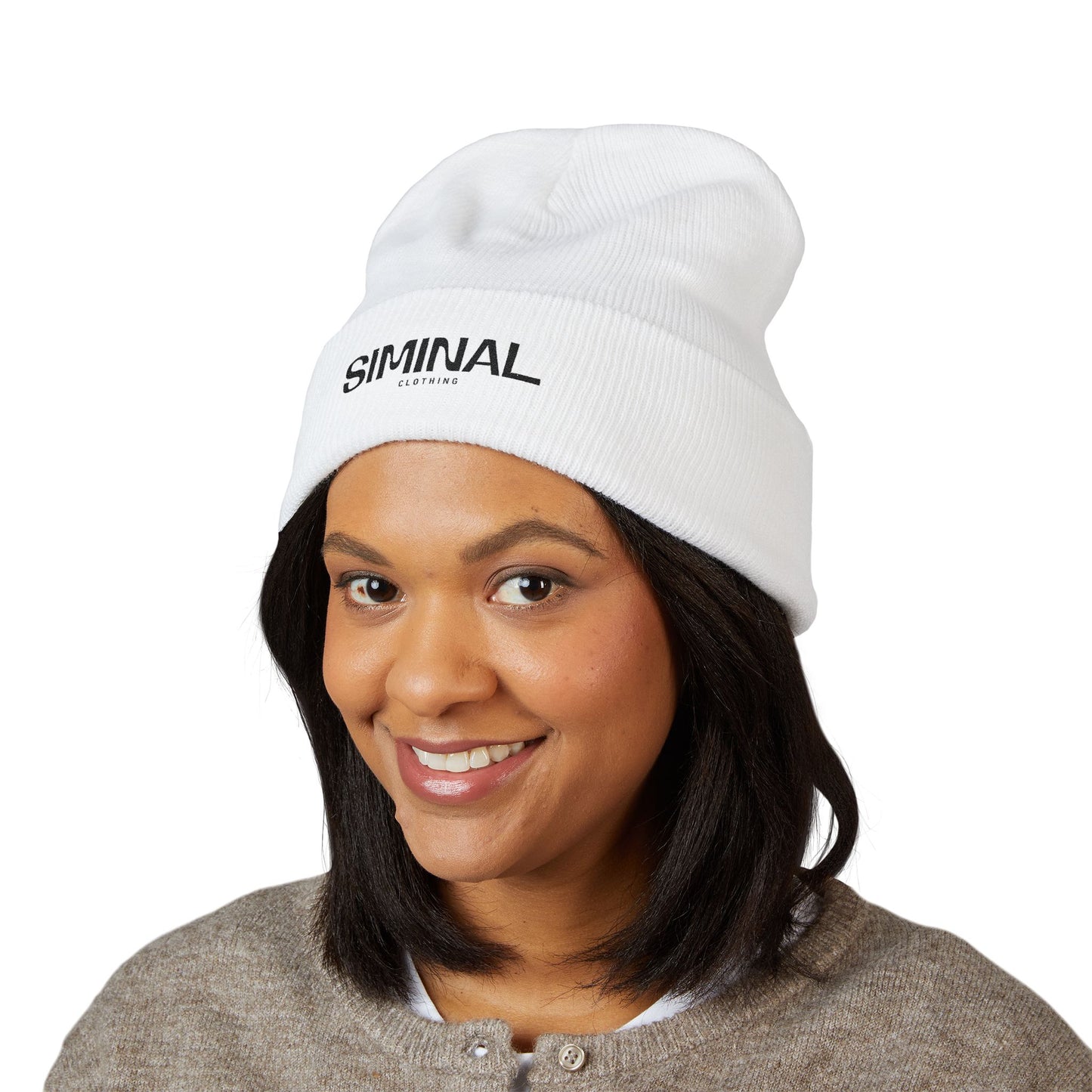 Siminal logo embroidered beanie Cuffed Knit Hat